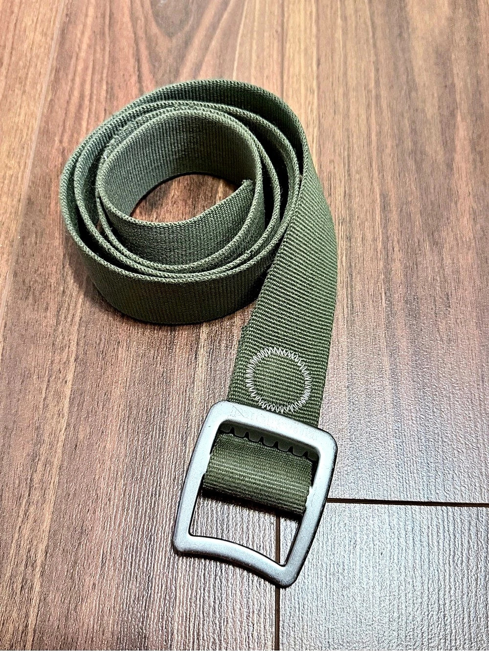 Patagonia Tech Web Belt Green Silver-Tone Buckle